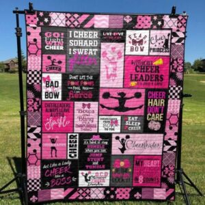 I Cheer So Hard I Sweat Glitter Pink Version Quilt Blanket Py68  Quilt